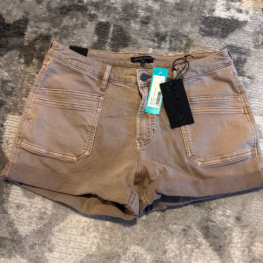 Dear John High Waist Tan Shorts with Vintage Appeal